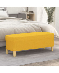 Banc Jaune clair 100x35x41 cm Tissu | Mobilier & Déco