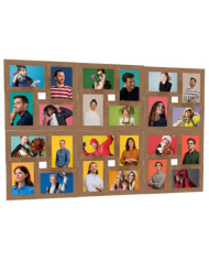 Collage de cadres photo de photo 24x(10x15 cm) Marron clair MDF | Mobilier & Déco