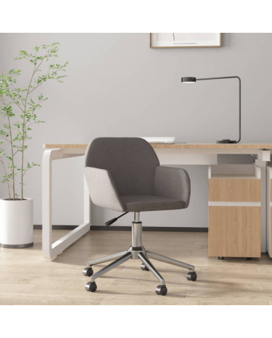 Chaise pivotante de bureau Gris foncé Tissu | Mobilier & Déco