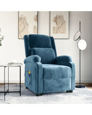 Fauteuil de massage Bleu Velours | Mobilier & Déco
