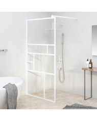 Paroi de douche 115x195 cm ESG Verre Blanc | Mobilier & Déco
