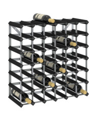 Casier à bouteilles pour 42 bouteilles Noir Bois de pin solide | Mobilier & Déco