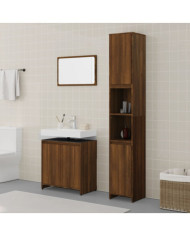 Ensemble de meubles de salle de bain 3 pcs Chêne marron | Mobilier & Déco