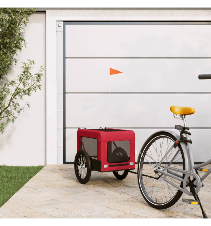 Remorque de vélo pour animaux de compagnie rouge et noir | Mobilier & Déco