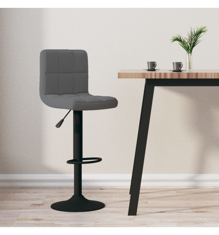 Tabouret de bar Gris foncé Velours | Mobilier & Déco