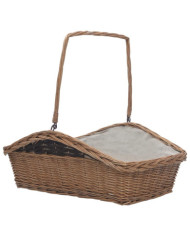 Panier à bois de chauffage avec poignée 61,5x46,5x58 cm Marron | Mobilier & Déco