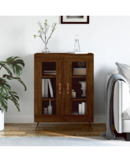 Buffet chêne marron 69,5x34x90 cm bois d'ingénierie | Mobilier & Déco