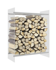 Portant de bois chauffage Transparent 80x35x100 cm Verre trempé | Mobilier & Déco