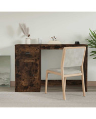 Bureau avec tiroir chêne fumé 115x50x75 cm bois d'ingénierie | Mobilier & Déco
