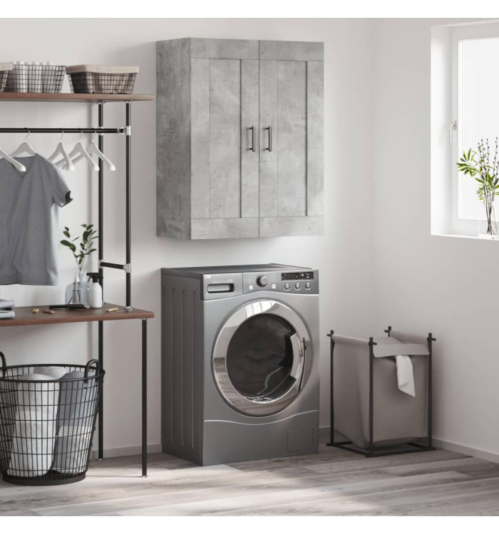Armoire murale gris béton 69,5x34x90 cm bois d'ingénierie | Mobilier & Déco