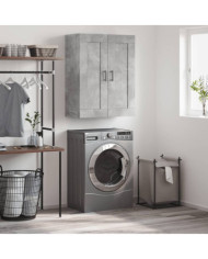 Armoire murale gris béton 69,5x34x90 cm bois d'ingénierie | Mobilier & Déco
