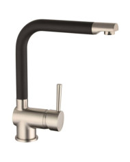 SCHÜTTE Mitigeur d'évier RIO acier inoxydable et noir mat | Mobilier & Déco