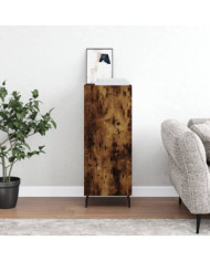 Buffet Chêne fumé 34,5x34x90 cm Bois d'ingénierie | Mobilier & Déco