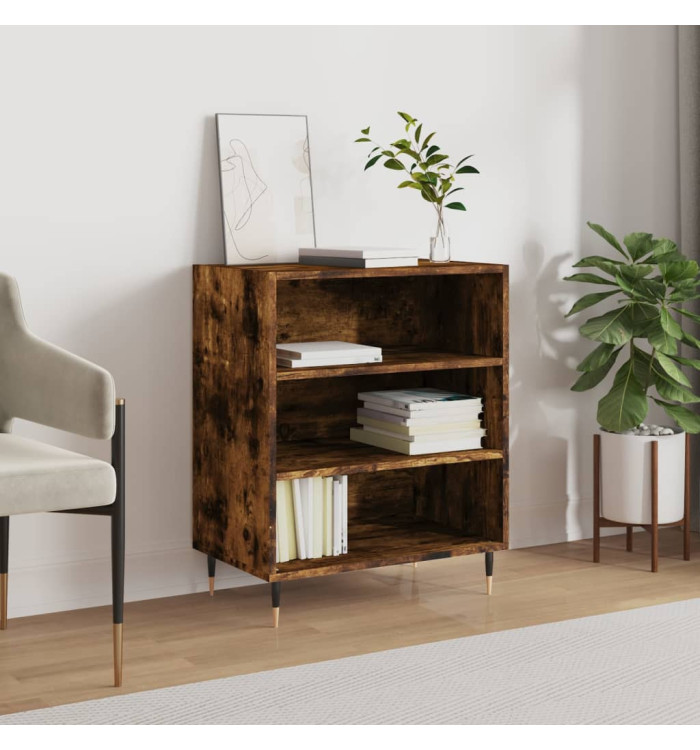Buffet chêne fumé 57x35x70 cm bois d'ingénierie | Mobilier & Déco