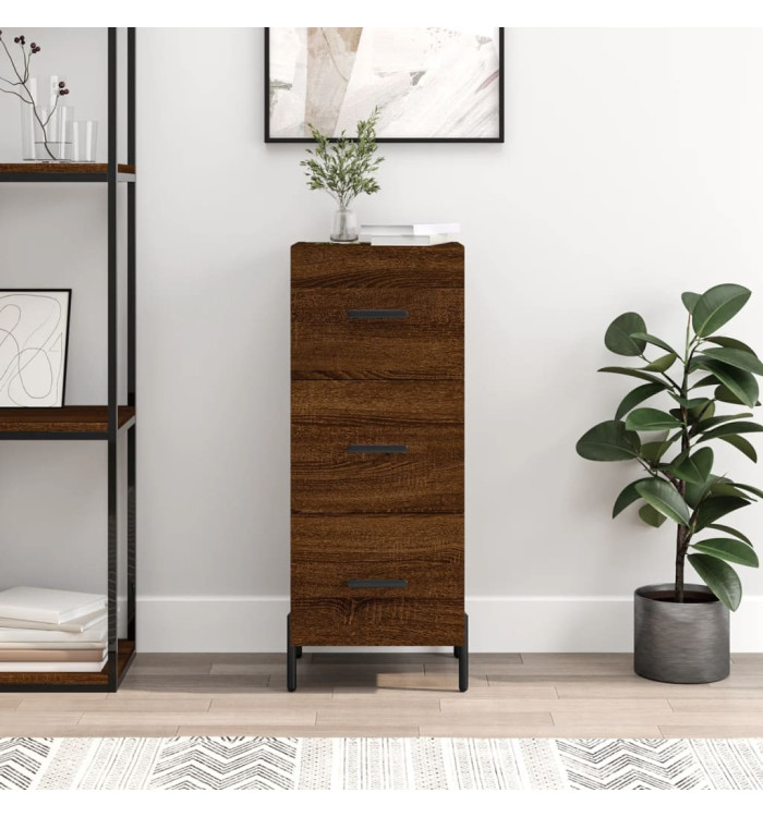 Buffet Chêne marron 34,5x34x90 cm Bois d'ingénierie | Mobilier & Déco