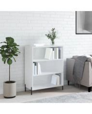 Armoire à étagères blanc brillant 69,5x32,5x90 cm | Mobilier & Déco