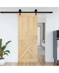 Porte NARVIK 90x210 cm bois massif de pin | Mobilier & Déco