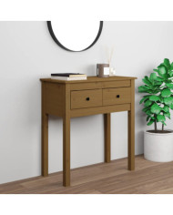 Table console Marron miel 70x35x75 cm Bois massif de pin | Mobilier & Déco