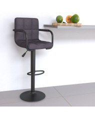 Tabouret de bar Taupe Tissu | Mobilier & Déco