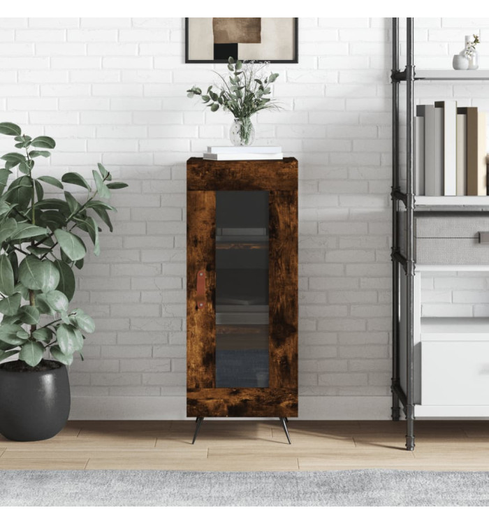 Buffet Chêne fumé 34,5x34x90 cm Bois d'ingénierie | Mobilier & Déco