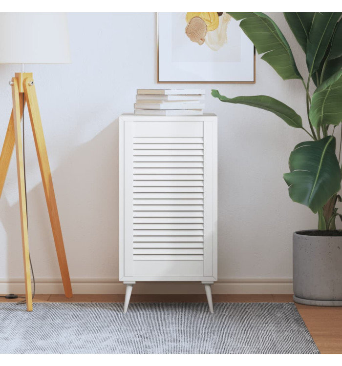 Porte à persiennes Bois de pin massif Blanc 69x39,4 cm | Mobilier & Déco