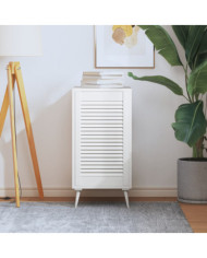 Porte à persiennes Bois de pin massif Blanc 69x39,4 cm | Mobilier & Déco