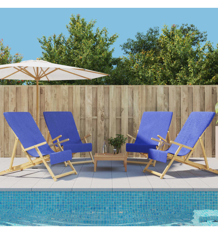 Serviettes de plage 4 pcs bleu royal 60x135 cm tissu 400 GSM | Mobilier & Déco