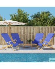 Serviettes de plage 4 pcs bleu royal 60x135 cm tissu 400 GSM | Mobilier & Déco