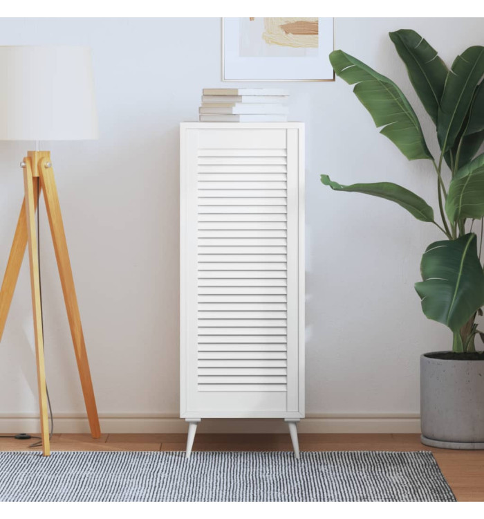 Porte d'armoire à persiennes blanc 99,3x39,4 cm pin massif | Mobilier & Déco