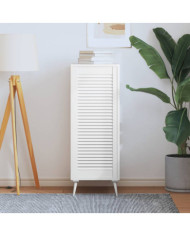 Porte d'armoire à persiennes blanc 99,3x39,4 cm pin massif | Mobilier & Déco