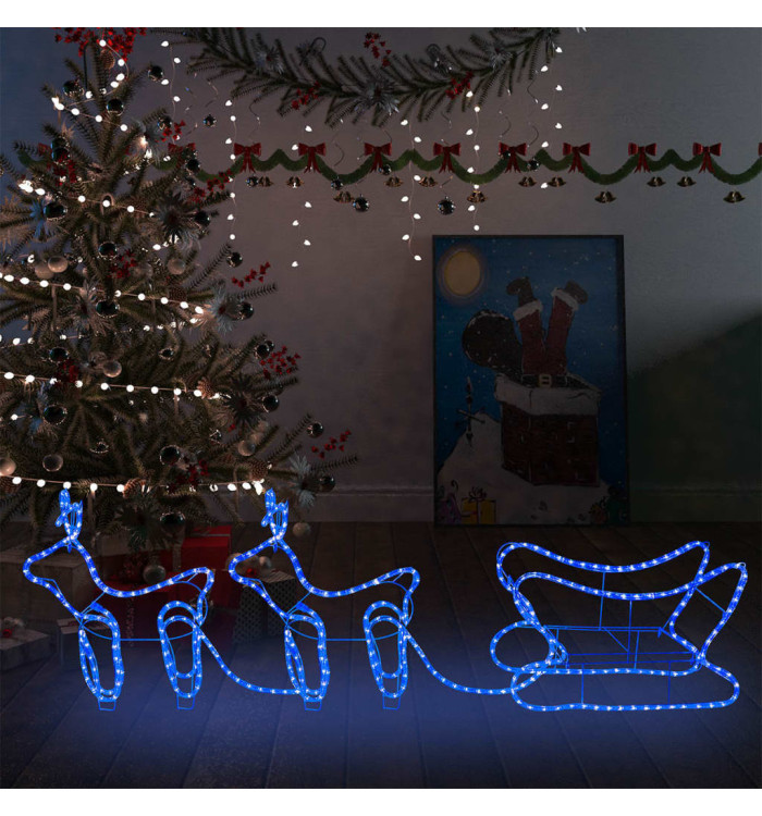 Décoration de Noël d'extérieur Renne et traîneau 576 LED | Mobilier & Déco
