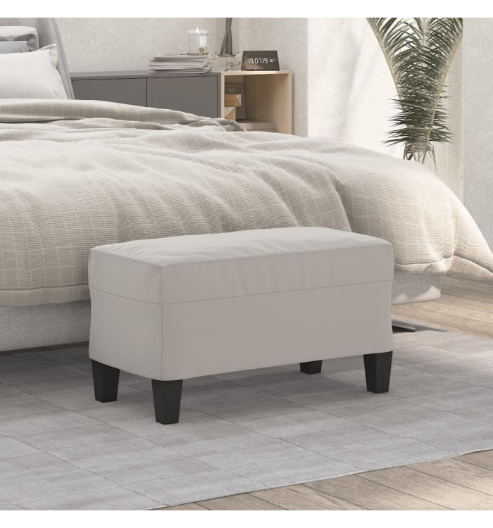 Banc Gris clair 70x35x41 cm Tissu microfibre | Mobilier & Déco