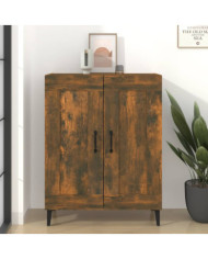 Buffet chêne fumé 69,5x34x90 cm bois d'ingénierie | Mobilier & Déco