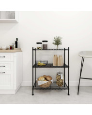 Étagère de rangement 3 niveaux 60x35x76 cm noir 150 kg | Mobilier & Déco