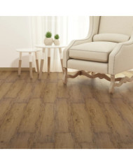 Dalles de plancher PVC autoadhésif 5,21 m² 2 mm marron noyer | Mobilier & Déco