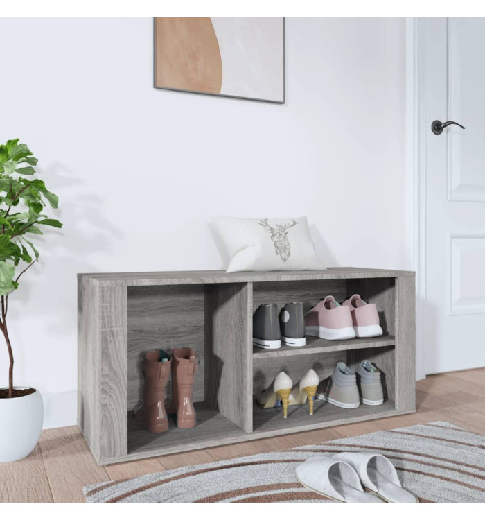 Armoire à chaussures Sonoma gris 100x35x45 cm Bois d'ingénierie | Mobilier & Déco