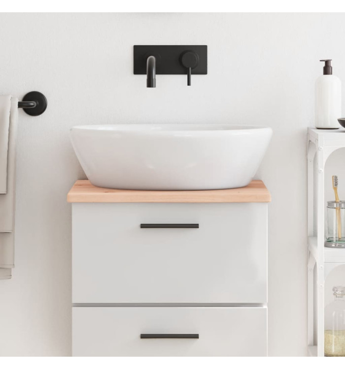 Comptoir de salle de bain 40x30x2 cm bois massif non traité | Mobilier & Déco