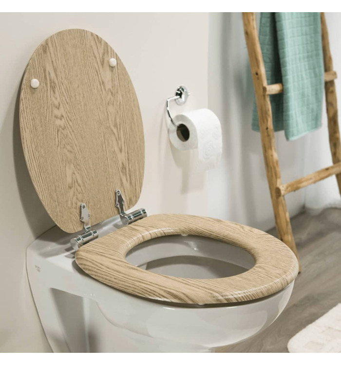 Tiger Abattant WC à fermeture en douceur Scaffold MDF Marron 252022546 | Mobilier & Déco