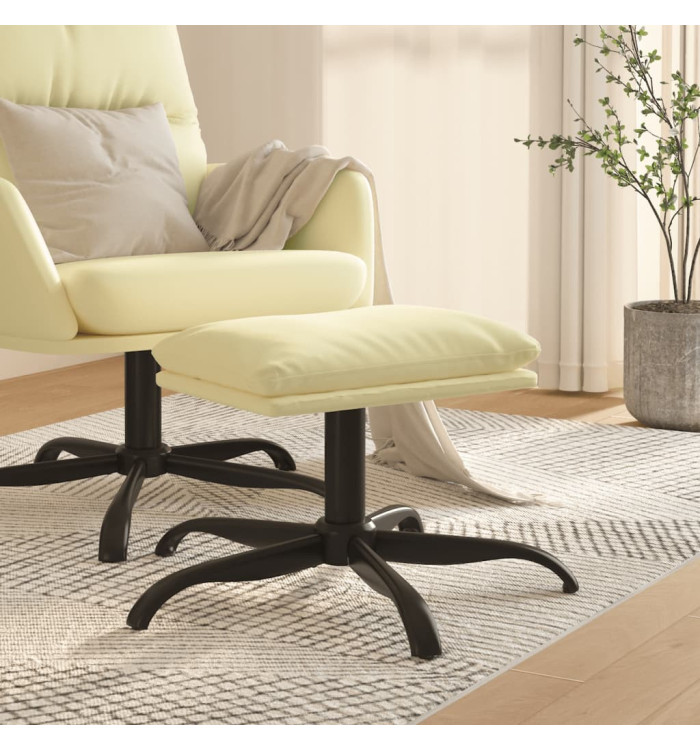 Repose-pied Crème 60x60x36 cm Similicuir | Mobilier & Déco