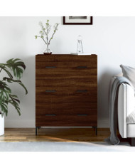 Buffet chêne marron 69,5x34x90 cm bois d'ingénierie | Mobilier & Déco