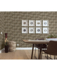 DUTCH WALLCOVERINGS Papier peint Galactic Marron et blanc | Mobilier & Déco