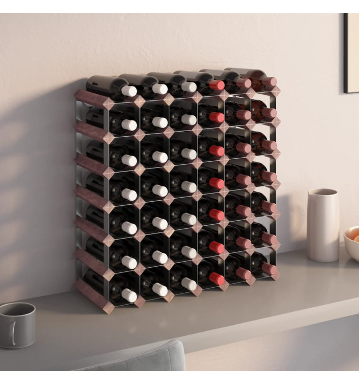 Casier à bouteilles pour 42 bouteilles Marron Bois pin solide | Mobilier & Déco