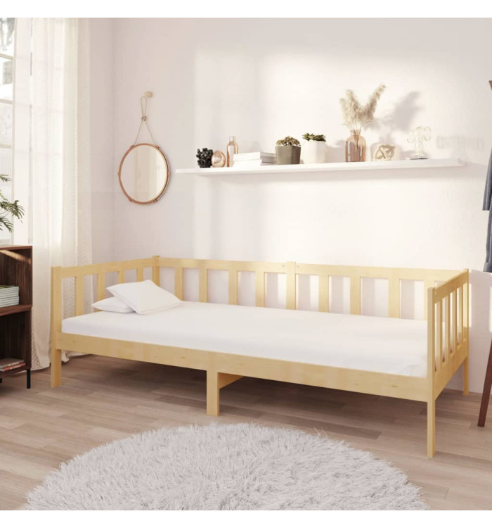 Lit de repos avec matelas 90x200 cm Bois de pin massif | Mobilier & Déco