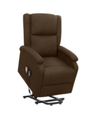 Fauteuil de massage Marron foncé Tissu | Mobilier & Déco