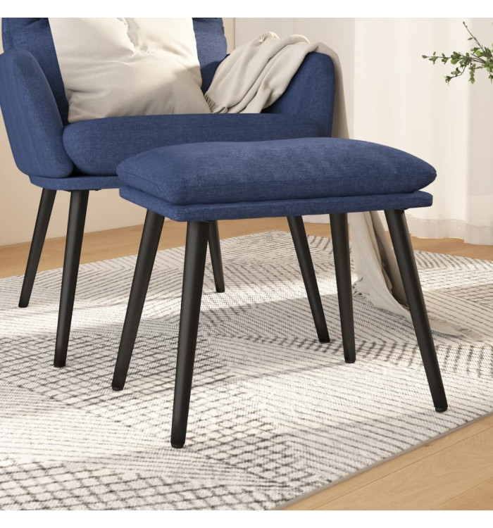 Repose-pied Bleu 45x29,5x35 cm Tissu | Mobilier & Déco