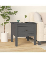 Table d'appoint Gris 50x50x49 cm Bois massif de pin | Mobilier & Déco