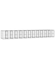 Chenil d'extérieur pour chiens Acier 29,04 m² | Mobilier & Déco