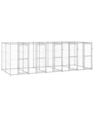 Chenil extérieur Acier galvanisé 12,1 m² | Mobilier & Déco