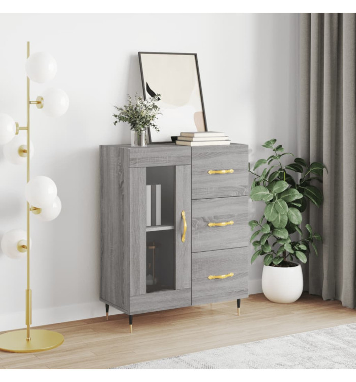Buffet sonoma gris 69,5x34x90 cm bois d'ingénierie | Mobilier & Déco