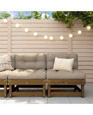 Canapés centraux avec coussins 2 pcs marron miel | Mobilier & Déco